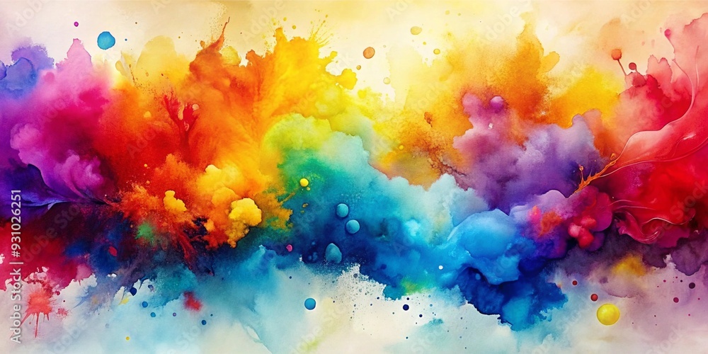 Poster abstract color explosion: a vibrant burst of color explodes across the canvas, creating an abstract 