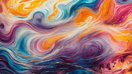 Fototapeta premium Abstract painting fluid fluidity style background filled variety