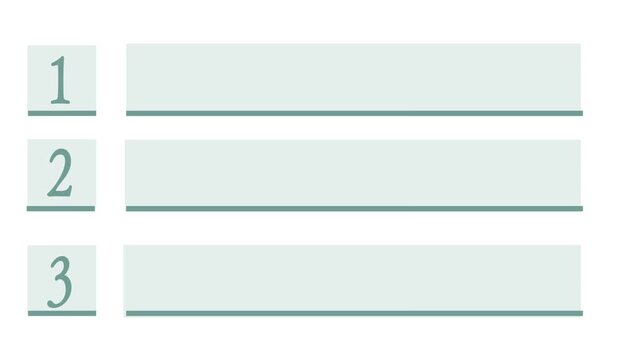 1,2,3,　箇条書き　ランキング　テンプレート素材