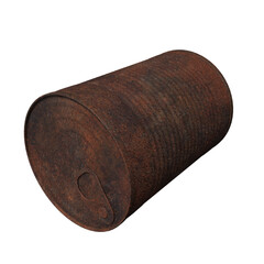 The Rusty Can metal for  food or health concept 3d rendering.