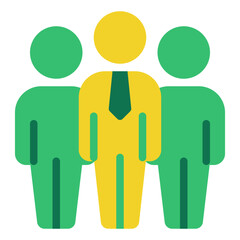 Leadership Business management icon illustration 