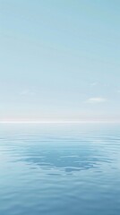 Obraz premium Vertical Blue Ocean Horizon with Bright Sun