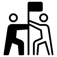 Teamwork Business management icon illustration 