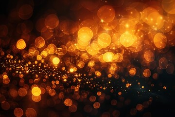 Golden Bokeh Abstract Background