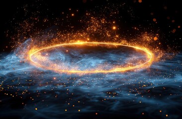 Glowing Circle in a Dark Sky