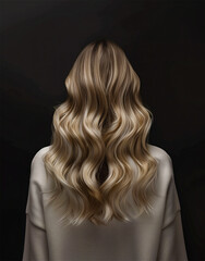 Naklejka premium Blonde Balayage Hair Dye style