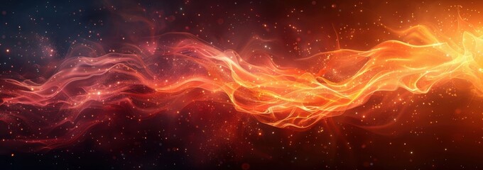 Fototapeta premium Abstract Flame in Galaxy