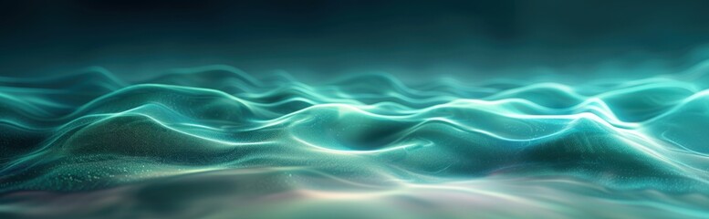 Obraz premium Abstract Teal and Blue Waves