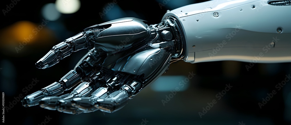 Poster biotechnology advancements in prosthetic technology showcasing the development of living tissue inte