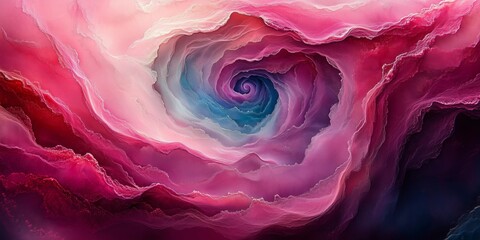 Obraz premium High-Resolution Magenta and Turquoise Fractal Art with Silk Texture, generative ai