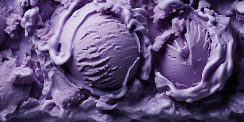 Obraz premium Delicious ube ice cream texture background