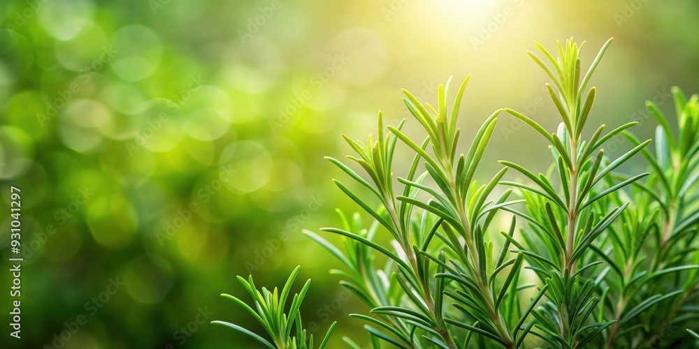 Canvas Prints Bush of Rosemary on a background, Rosemary, herb, plant, green, fresh, aroma, culinary, ingredient,isolated, fragrant