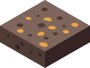 Delicious chocolate brownie with nuts, perfect for satisfying your sweet cravings