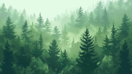 Obraz premium Serene Forest Escape. Tranquil Nature Landscape