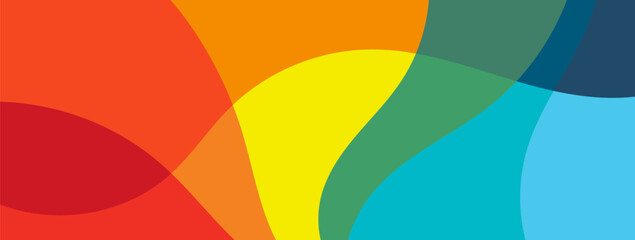 Abstract rainbow curve doodle background vector design. Backdrop wallpaper for banner, magazine, social media, creative album, art cover editable layout illustration template.	
