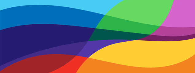 Dynamic curve shape rainbow color background vector design. Backdrop wallpaper for banner, magazine, social media, creative album, art cover editable layout illustration template.	
