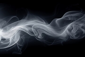 Obraz premium Black background with white smoke