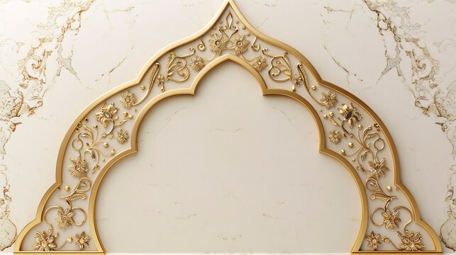 Elegant Islamic Frame with Simple Design. Illustration.