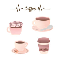 cup of coffee and cakes