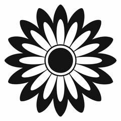 Chamomile isolated on white, daisy vector illustration, daisy vector art, daisy silhouette, flowers icon, chamomiles line art, eps