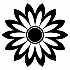 Chamomile isolated on white, daisy vector illustration, daisy vector art, daisy silhouette, flowers icon, chamomiles line art, eps