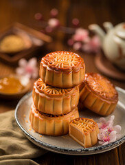 Delicious mooncakes for Mid-Autumn Festival