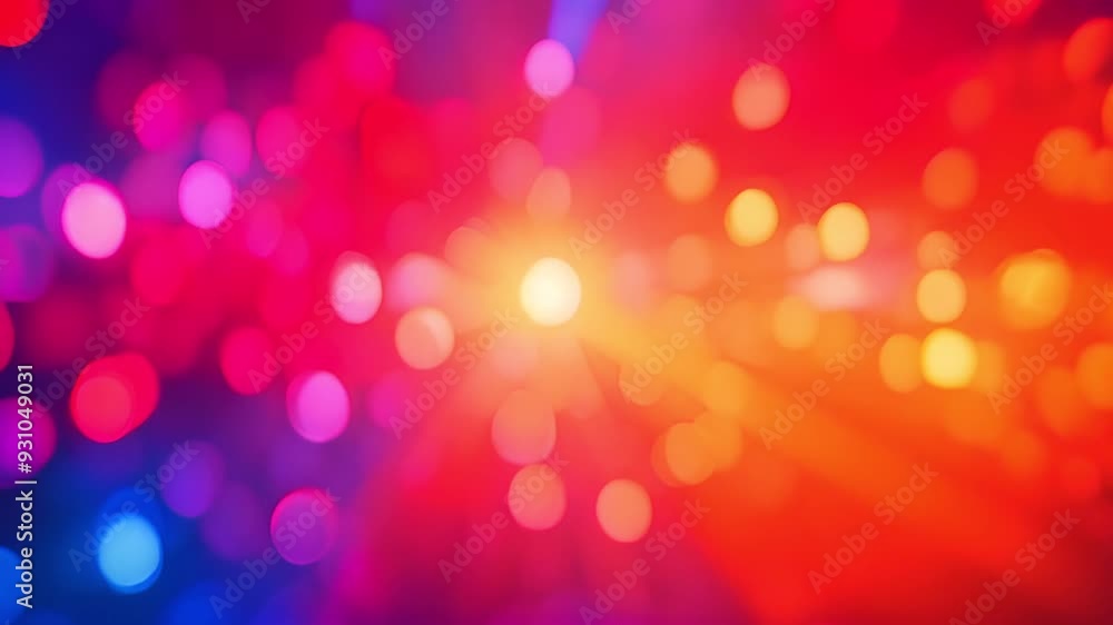 Aufkleber abstract background with colorful bokeh lights and dynamic motion for festive