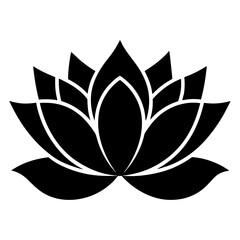 Lotus flower icon logo design silhouette vector illustration