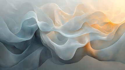 Obraz premium An abstract art piece using layers of translucent, flowing veil of colors.