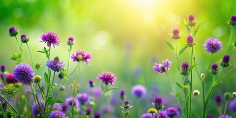 Purple and green wildflower wallpaper, purple, green, wildflowers, nature, background, floral, wallpaper, blooming, vibrant