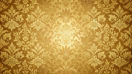 Gold floral wallpaper with luxurious design, gold, floral, wallpaper, luxury, design, elegant, fancy, background
