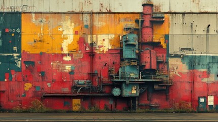 Abstract Industrial Wall