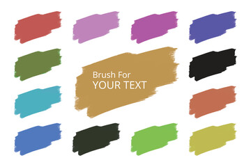 collection of brushes for text decoration