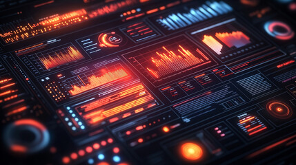 Obraz premium An interactive infographic layout designed for digital platforms, featuring clickable elements and smooth transitions between data points