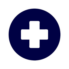 Obraz premium medical cross icon on round internet button