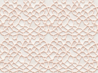 Seamless abstract organic network pattern with interconnected shapes in soft beige tones creating a textured and dynamic design