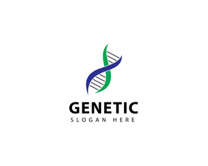 Creative Genetics icon logo design vector illustration. DNA Helix symbol logo design