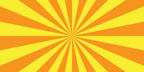 Abstract vector pop art template sunburst sunray comic burst shine gradient orange and red trendy graphic texture background.