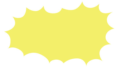 White Cloud Frame on yellow background