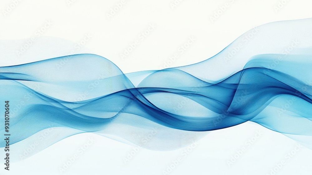 Fototapete minimalist design of abstract lines representing water flow, set against a plain background to highl