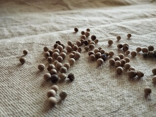 Close up view of peppers on a brown table