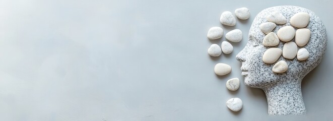 Stress management and mental wellness banner with copyspace for design and messaging, Techniques for managing stress effectively to promote a healthy mind and body.