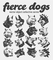 Fierce dogs vector object collective series