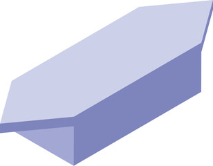 Simple closed wok paper box with isometric view