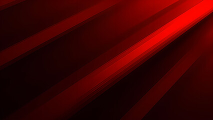 Red and black diagonal lines abstract background. Modern metallic lines with red glow