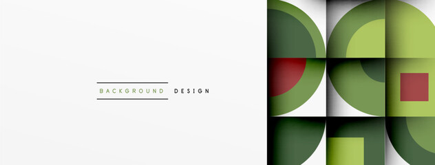Geometric design abstract background - circles squares