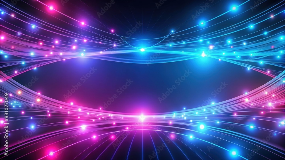 Wall mural abstract background with pink and blue glowing lights and lines, abstract, background, pink, blue, g