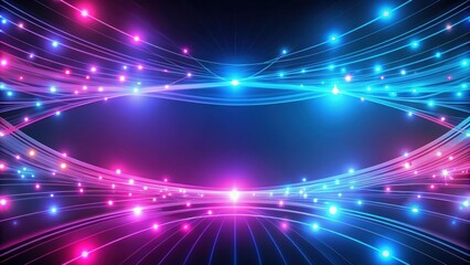 Abstract background with pink and blue glowing lights and lines, Abstract, background, pink, blue, glowing, lights, lines