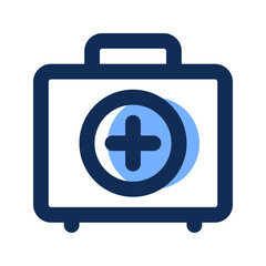 first aid kit filled line icon