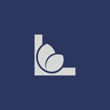 illustration of lette L with leav
